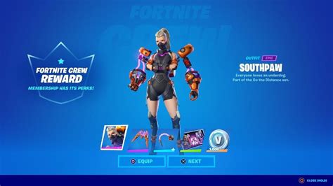 Fortnite May Crew Pack Southpaw 1000 Vbucks [4k] Youtube