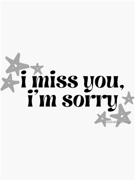 "i miss you i'm sorry w/ pretty stars - Gracie Abrams" Sticker for Sale ...