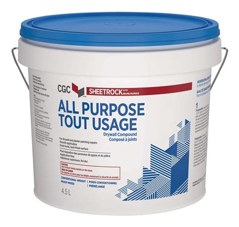 CGC Sheetrock All Purpose Drywall Compound, Ready-Mixed, 4.5 L Pail
