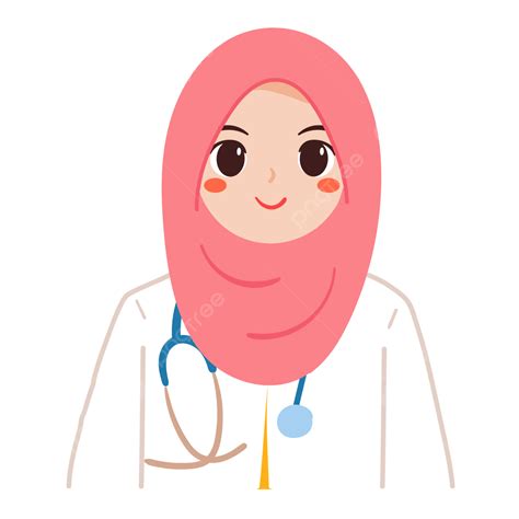 Dokter Gambar Tangan Dokter Wanita Muslim PNG Dan Vektor Dengan