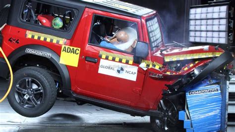 Mahindra Thar Crash Test Safety Rating 4 Star Global NCAP