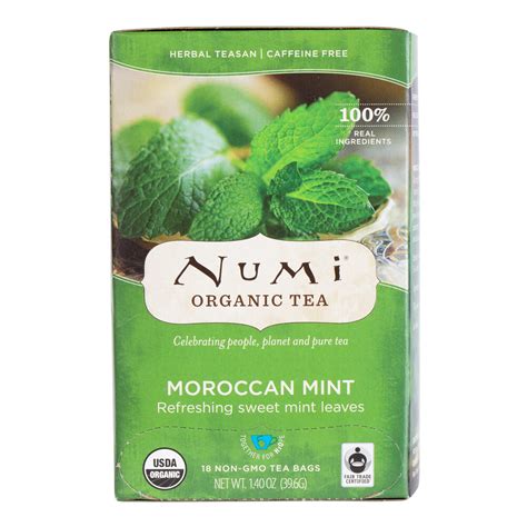 Numi Moroccan Mint Tea Numi Organic Moroccan Mint Tea Bags Box