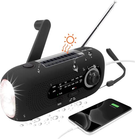 Radio De Emergencia Port Til Solar Dynamo Power Recargable Manivela Fm