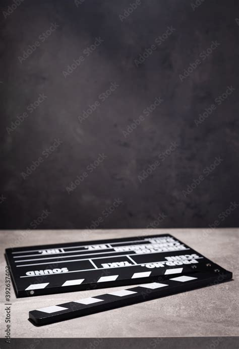 black movie clapper board or clapperboard Stock Photo | Adobe Stock