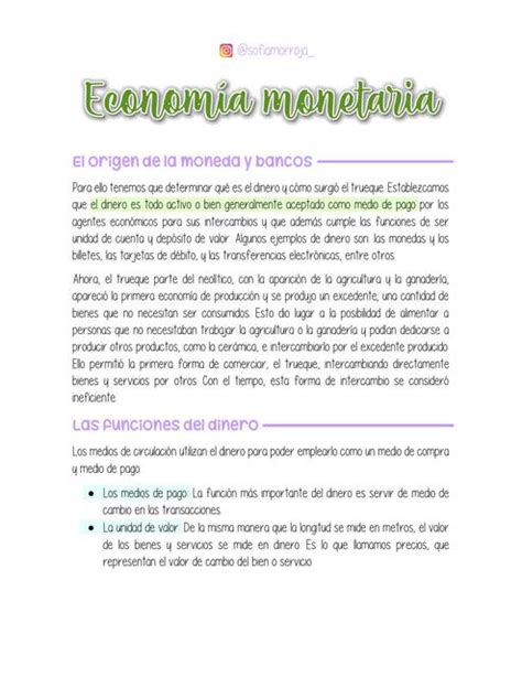 Economía monetaria Sofía Morán uDocz