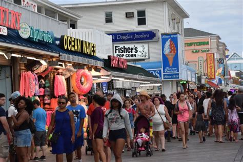 The Famous Boardwalk In Ocean City Maryland Editorial Stock Photo