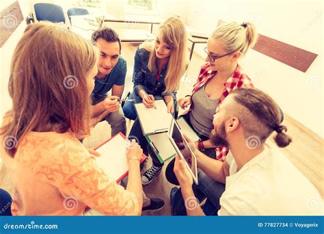 Group Of People Students Working Together Stock Photo Image Of