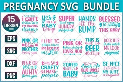 Pregnancy Svg Bundle Graphic By Silhouette Svg Design Creative Fabrica