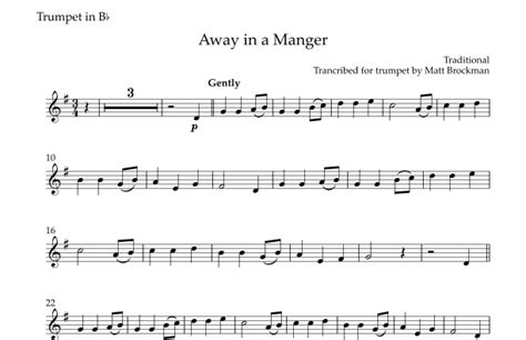 Away In A Manger Arr Matt Brockman By Traditional Sheet Music For