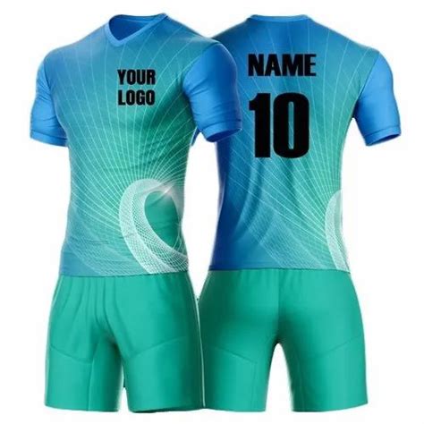 Light Blue and Green Cotton Full Printing Dri Fit Custom Sports Sublimation Jerseys at ₹ 400 in ...