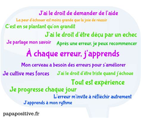 Des Phrases Pour Encourager Les Enfants à Se Servir De Leurs Erreurs