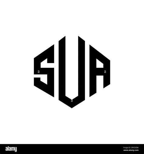 SUA letter logo design with polygon shape. SUA polygon and cube shape ...