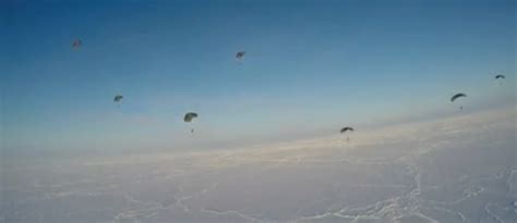 Russian Special Forces Skydive Into North Pole For Top Secret Military