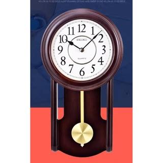 100 ORIGINAL SEIKO Quartz Pendulum Wooden Analogue Wall Clock QXC105