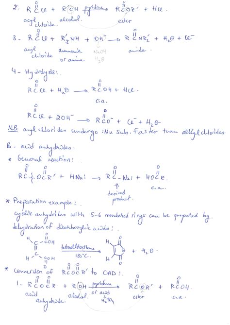 Solution Carboxylic Acid Derivatives Nucleophilic Acyl Substitution