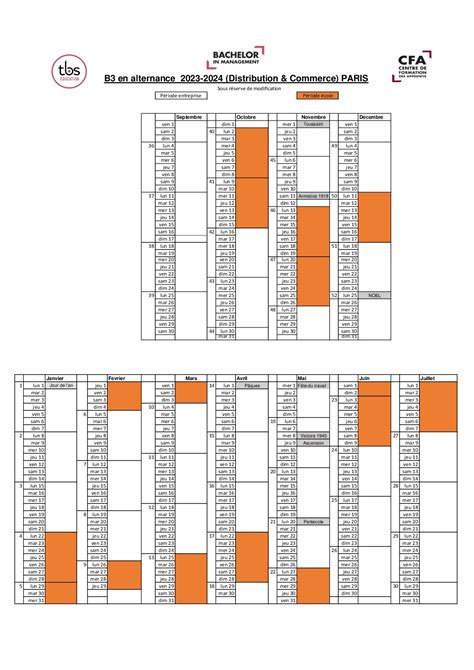 Calam O Calendrier Paris B Alternance