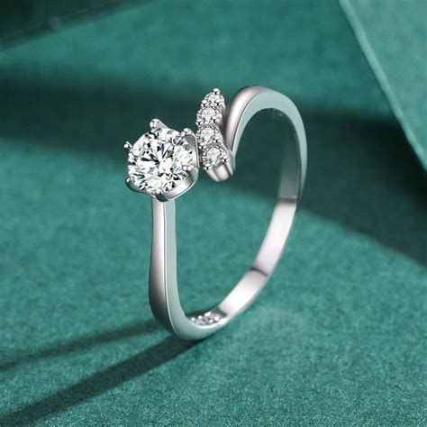 Tancise Klasik 925 Sterling Gümüş Zircon Yüzük Bayanlar Takı Düğün