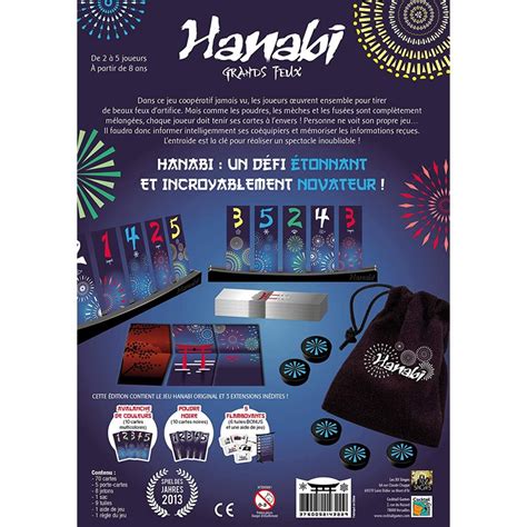 Acheter Hanabi Grand Feux Jeux de société Cocktail Games Le