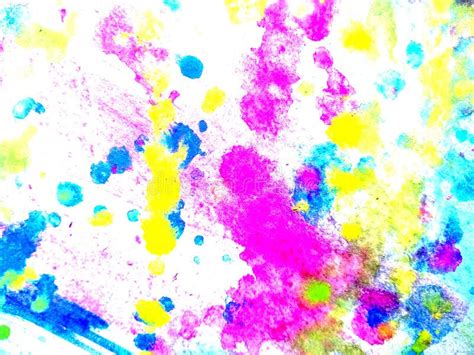 Abstract Watercolor On White Background The Color Splashing On The