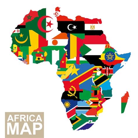 Premium Vector Africa Map Vector Map Of Africa With Flags African