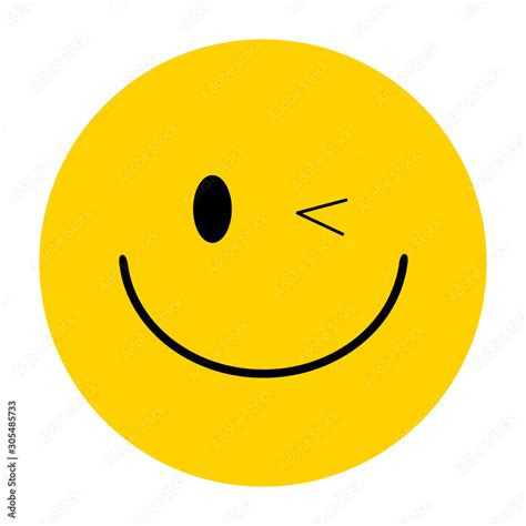 Smiley yellow face emoji on a white background. Stock Illustration ...