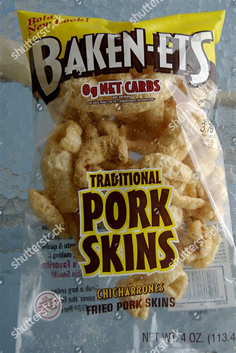 traditional pork skins chips editorial stock photo stock image