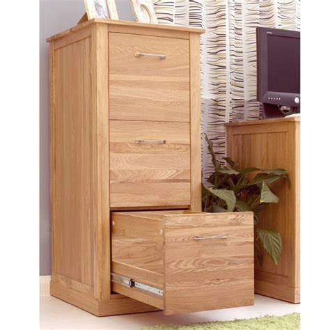 3 Drawer Oak Filing Cabinet