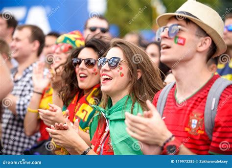 Football Fans of Portugal at the World Cup in Russia Editorial Image ...