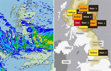 Storm Babet Maps Show Weather Warnings In Place Across Uk