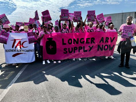 More than 1,000 people march to demand longer supply of ARVs for people