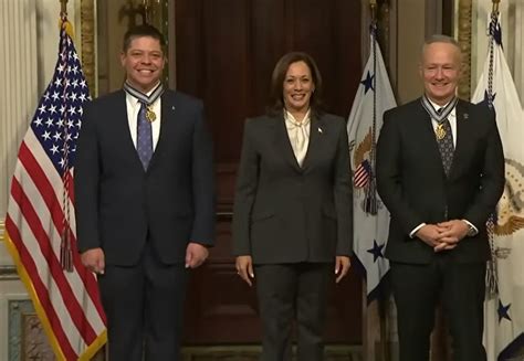 Bob And Doug Receive Congressional Space Medal Of Honor From Vp Harris