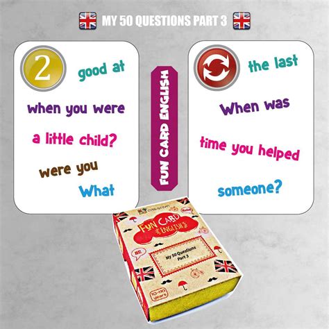 Fun Card English My 50 Questions Part 3 Fiszki Gra Do Nauki Języka