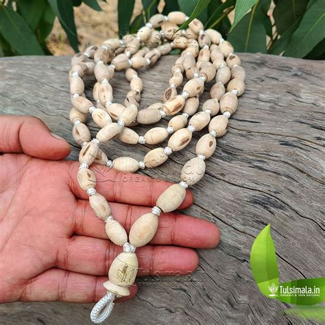 Beads Original Tulsi Handmade Japa Mala Oval Shape Mm Bead Size