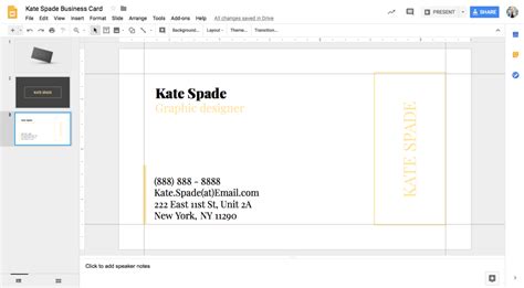 Business Card Template For Google Docs