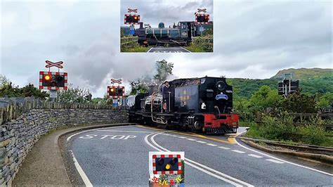 Pont Croesor Level Crossings Welsh Highland Railway Gwynedd YouTube