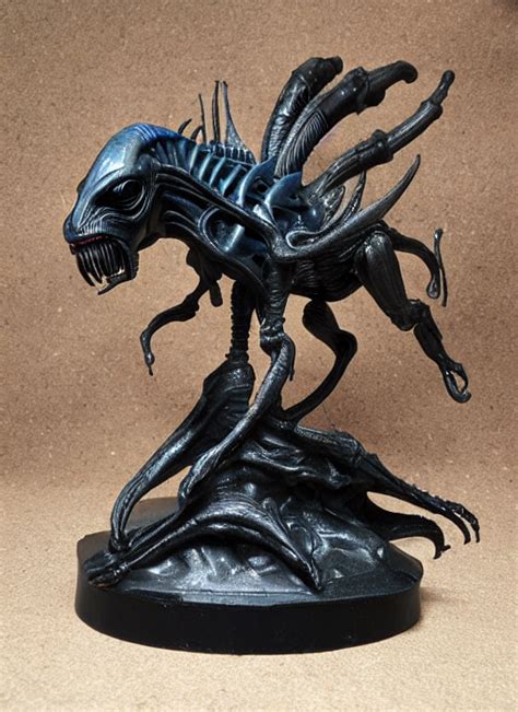 Krea Ai 80mm Resin Detailed Miniature Of A Xenomorph Horse