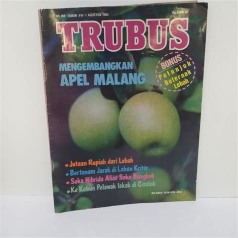 Jual Majalah Trubus Edisi 189 Agustus 1985 Kab Bantul Finco Books