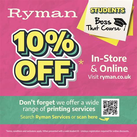 Ryman Student Discount - The Mall Blackburn