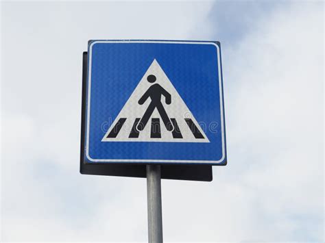 Zebra Crossing Sign Stock Image Image Of Signals Transportation