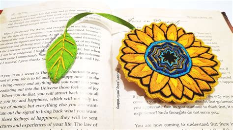 How To Make A Hand Embroidery Bookmark Diy Embroidery T Bookmark