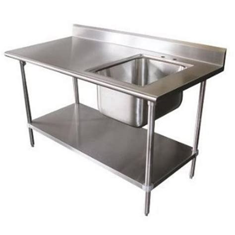 Diversified Woodcrafts 250496 Stainless Steel Prep Table Sink Side Right