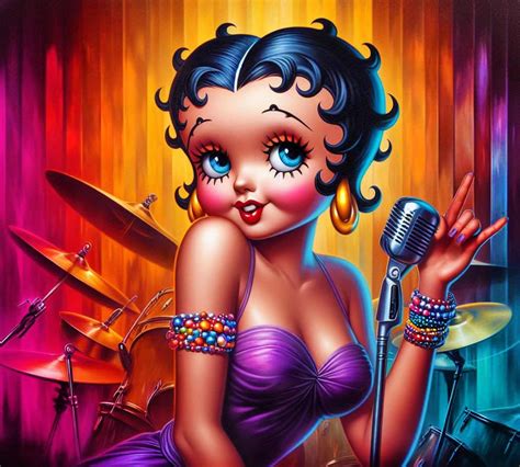 Solve Betty Boop Singing In A Rock N Roll Band Jigsaw Puzzle Online With 72 Pieces