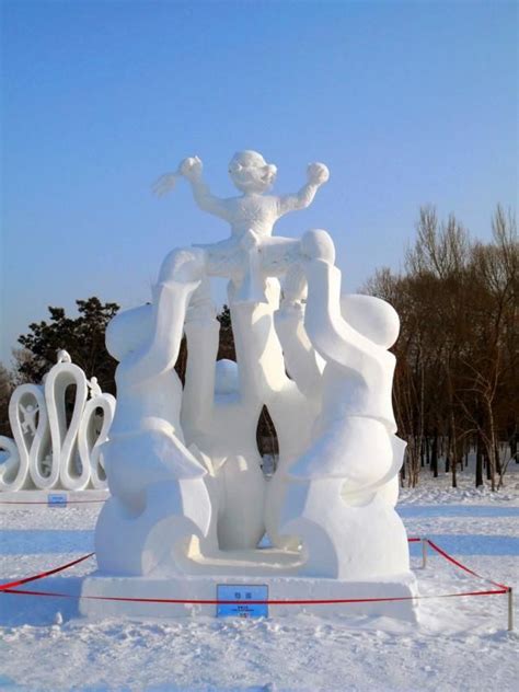 Snow sculpture for Harbin Ice Festival | Snow sculptures, Ice art, Snow art