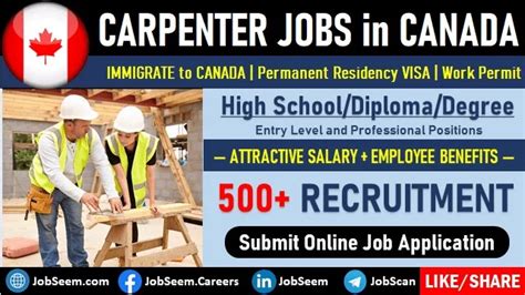 Carpenter Jobs In Canada Ontario Edmonton Calgary Alberta 2021