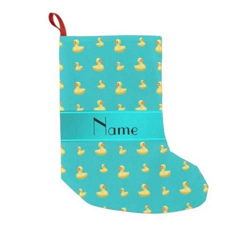 Turquoise Rubber Duck Christmas Stocking