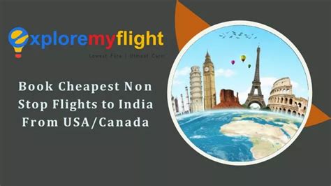 Ppt Book Cheapest Non Stop Flights To India From Usa Or Canada