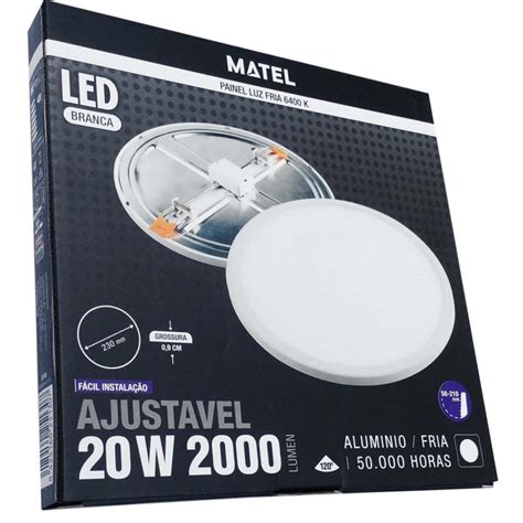 Panel De Superfie Extrafino Plaf N De Luz Redondo Downlight Led Matel