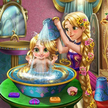 Play Rapunzel Baby Wash Game Free Online Games In 2020 Princess