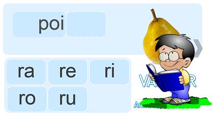 Complète les syllabes avec ra ro ru re ru Tests Jeux