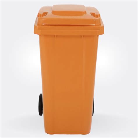 Wheelie Bin Orange 240 Litre Upwood Cleaning And Hygiene